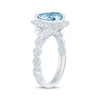 Thumbnail Image 2 of Monique Lhuillier Bliss Pear-Shaped Blue & White Lab-Grown Diamond Engagement Ring 2-1/3 ct tw 18K White Gold