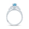 Thumbnail Image 3 of Monique Lhuillier Bliss Pear-Shaped Blue & White Lab-Grown Diamond Engagement Ring 2-1/3 ct tw 18K White Gold
