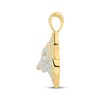 Thumbnail Image 3 of Diamond & Lab-Grown Ruby Wolf Head Charm 1-1/2 ct tw 10K Yellow Gold