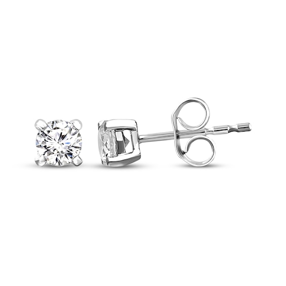 KAY Lab-Grown Diamonds Round-Cut Diamond Solitaire Stud Earrings 7/8 ct tw 10K White Gold (I/SI2)