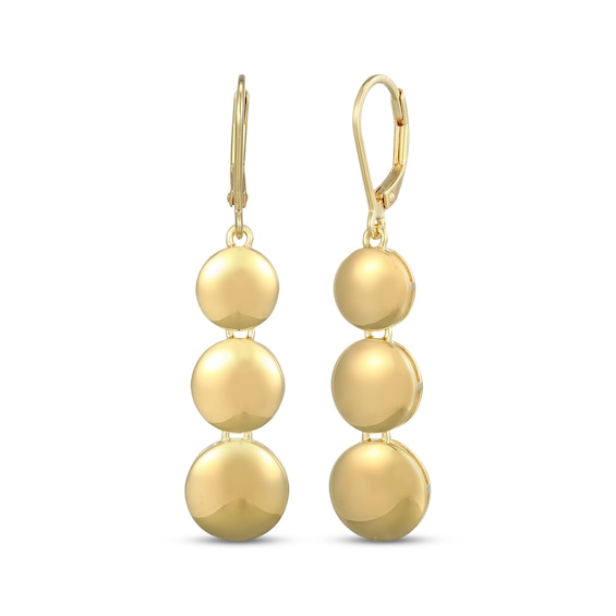 Disc Drop Earrings 18K Yellow Gold-Plated Sterling Silver