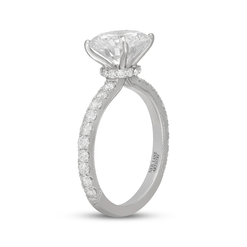 Main Image 2 of Neil Lane Artistry Round-Cut Lab-Grown Diamond Hidden Halo Engagement Ring 3-5/8 ct tw 14K White Gold