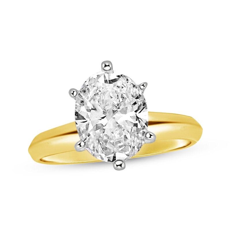 Main Image 1 of Adore Oval-Cut Diamond Solitaire Engagement Ring 1-1/2 ct tw 14K Yellow Gold (I/I1)