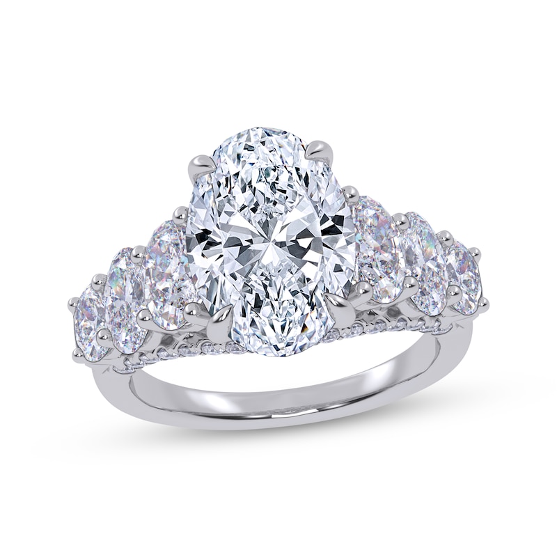 Main Image 1 of Adore Lab-Grown Diamonds Oval-Cut Engagement Ring 4-1/2 ct tw Platinum