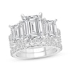 Thumbnail Image 1 of Adore Lab-Grown Diamonds Emerald-Cut Three-Stone Bridal Set 9 ct tw 14K White Gold