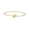 Thumbnail Image 1 of Polished Teardrop Flex Bangle Bracelet 24K Yellow Gold Vermeil Sterling Silver 7.25"