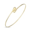 Thumbnail Image 2 of Polished Teardrop Flex Bangle Bracelet 24K Yellow Gold Vermeil Sterling Silver 7.25"