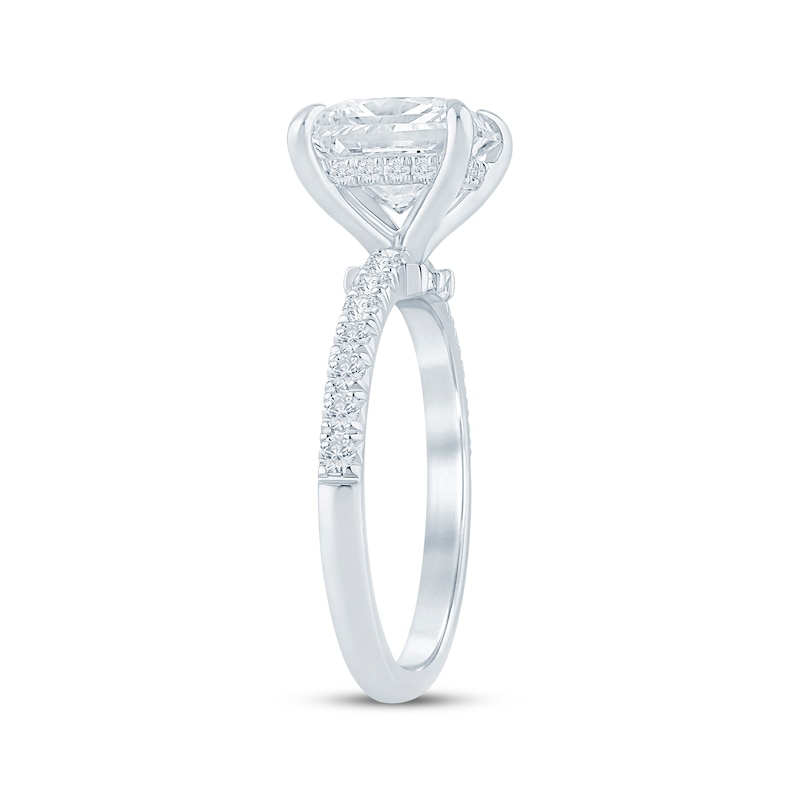 Main Image 2 of KAY Bow Collection Princess-Cut Lab-Grown Diamond Engagement Ring 3-1/2 ct tw 14K White Gold