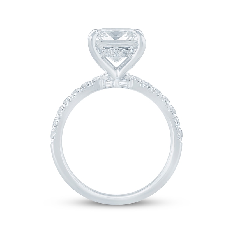 Main Image 3 of KAY Bow Collection Princess-Cut Lab-Grown Diamond Engagement Ring 3-1/2 ct tw 14K White Gold