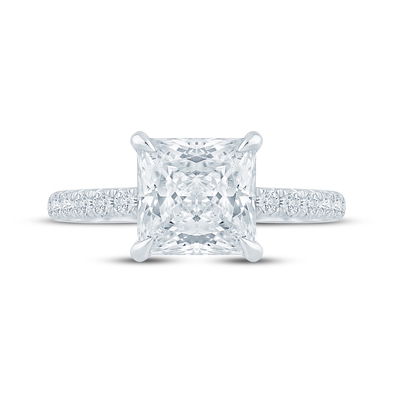 Main Image 4 of KAY Bow Collection Princess-Cut Lab-Grown Diamond Engagement Ring 3-1/2 ct tw 14K White Gold