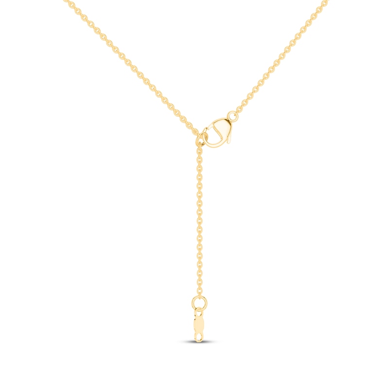 Main Image 4 of Lab-Grown Diamond Multi-Stone Teardrop Necklace 1/5 ct tw 24K Yellow Gold Vermeil Sterling Silver 18"