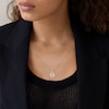 Thumbnail Image 5 of Lab-Grown Diamond Multi-Stone Teardrop Necklace 1/5 ct tw 24K Yellow Gold Vermeil Sterling Silver 18"