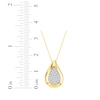 Thumbnail Image 6 of Lab-Grown Diamond Multi-Stone Teardrop Necklace 1/5 ct tw 24K Yellow Gold Vermeil Sterling Silver 18"