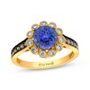 Thumbnail Image 1 of Le Vian Tanzanite Flower Halo Ring 3/8 ct tw Diamonds 14K Honey Gold