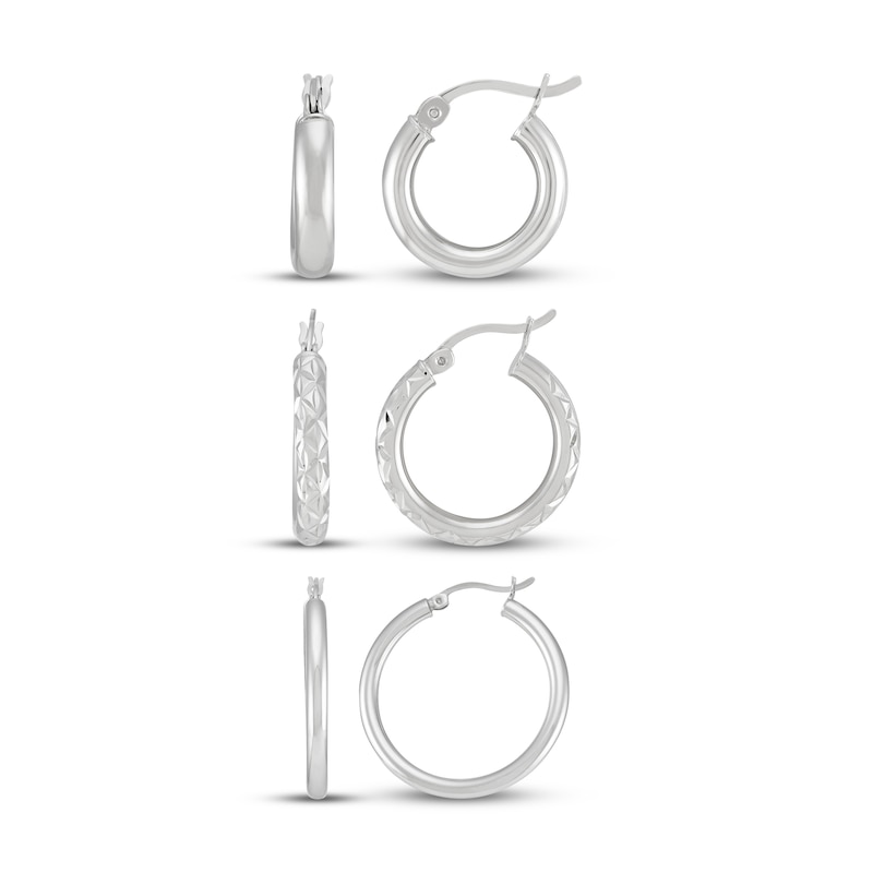 Main Image 3 of Three-Pair Hoop Earrings Set Sterling Silver