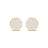 Thumbnail Image 2 of Multi-Diamond Circle Stud Earrings 1/3 ct tw 10K Yellow Gold