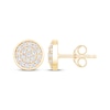 Thumbnail Image 3 of Multi-Diamond Circle Stud Earrings 1/3 ct tw 10K Yellow Gold
