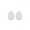 Thumbnail Image 2 of Multi-Diamond Teardrop Stud Earrings 1/6 ct tw 10K Yellow Gold