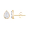 Thumbnail Image 3 of Multi-Diamond Teardrop Stud Earrings 1/6 ct tw 10K Yellow Gold