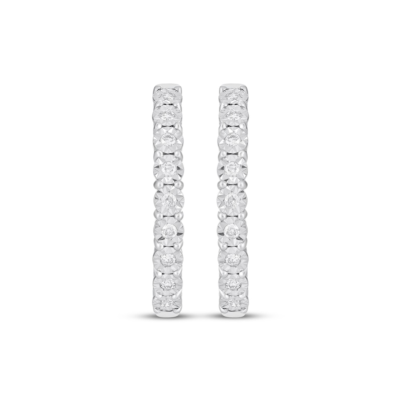 Main Image 2 of Diamond Hoop Earrings 1/5 ct tw Sterling Silver