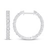 Thumbnail Image 3 of Diamond Hoop Earrings 1/5 ct tw Sterling Silver