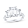 Thumbnail Image 1 of Adore Lab-Grown Diamonds Emerald-Cut Three-Stone Engagement Ring 5 ct tw 14K White Gold Size 8