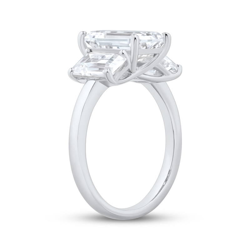 Main Image 2 of Adore Lab-Grown Diamonds Emerald-Cut Three-Stone Engagement Ring 5 ct tw 14K White Gold Size 8