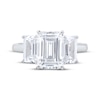 Thumbnail Image 3 of Adore Lab-Grown Diamonds Emerald-Cut Three-Stone Engagement Ring 5 ct tw 14K White Gold Size 8