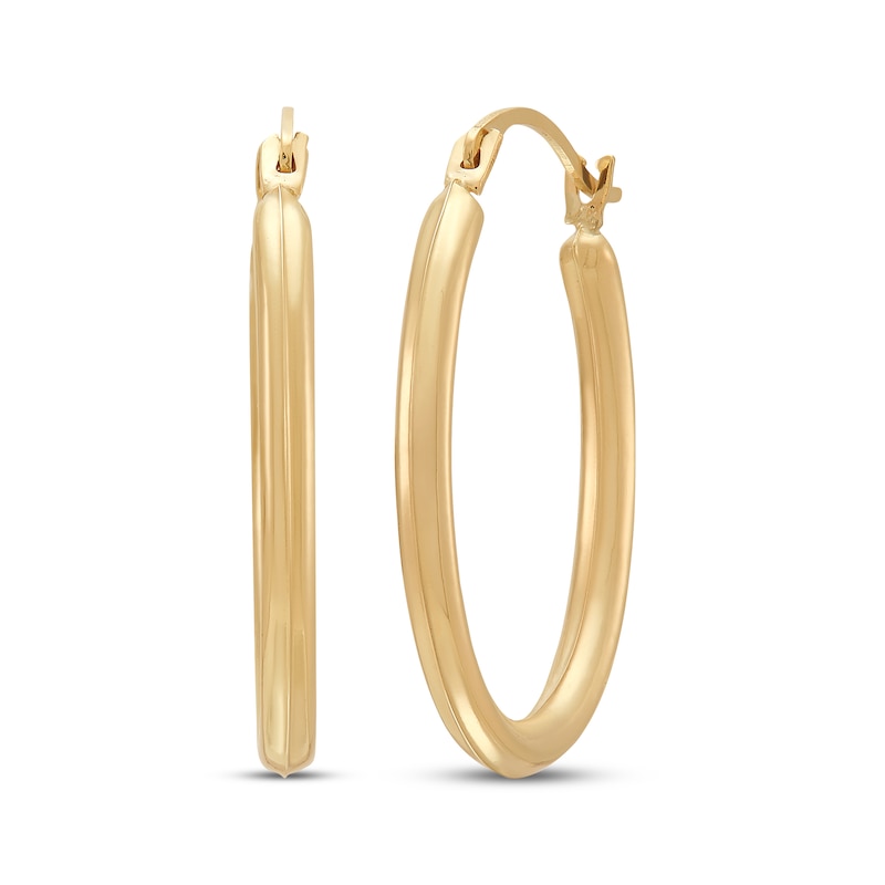 Main Image 3 of Twist & Polished Hoop Earrings Set 10K Yellow Gold