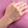 Thumbnail Image 4 of Cultured Pearl & White Topaz Twist Ring Sterling Silver