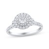 Thumbnail Image 1 of Adore Round-Cut Diamond Double Halo Engagement Ring 1/2 ct tw 10K White Gold