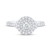 Thumbnail Image 3 of Adore Round-Cut Diamond Double Halo Engagement Ring 1/2 ct tw 10K White Gold