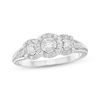 Thumbnail Image 1 of Adore Round-Cut Diamond Three-Stone Engagement Ring 1/5 ct tw 10K White Gold