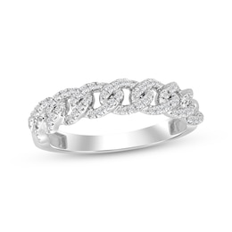 Diamond Chain Link Fashion Ring 1/4 ct tw 10K White Gold