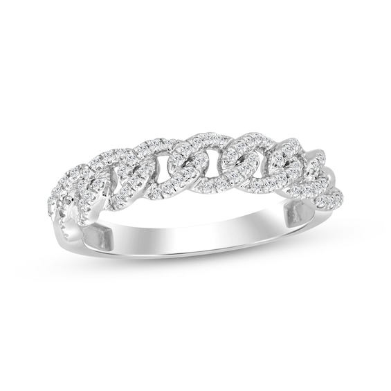 Diamond Chain Link Fashion Ring 1/4 ct tw 10K White Gold