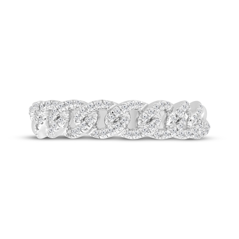 Main Image 3 of Diamond Chain Link Fashion Ring 1/4 ct tw 10K White Gold
