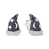 Thumbnail Image 1 of Disney Treasures Mickey Mouse Blue Sapphire & Diamond Sorcerer Hat Earrings 1/20 ct tw Sterling Silver