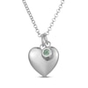 Thumbnail Image 3 of Swiss Blue Topaz & Puff Heart Charm Toggle Necklace Sterling Silver 18"