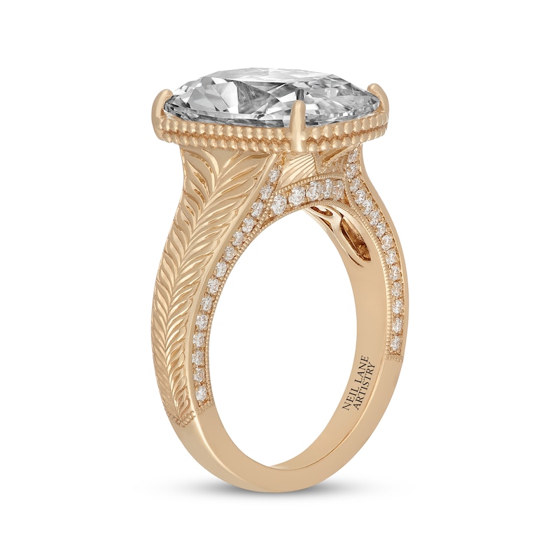 Main Image 2 of Neil Lane Artistry Cushion-Cut Lab-Grown Diamond Engagement Ring 6-3/8 ct tw 18K Yellow Gold