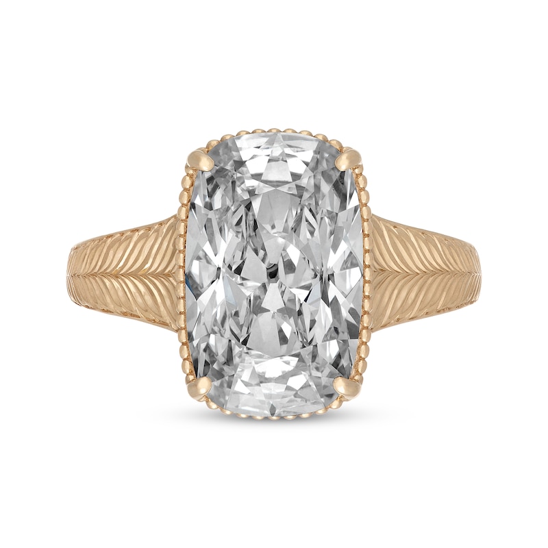 Main Image 3 of Neil Lane Artistry Cushion-Cut Lab-Grown Diamond Engagement Ring 6-3/8 ct tw 18K Yellow Gold