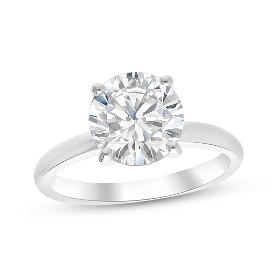 Now + Forever Lab-Grown Diamonds Round-Cut Solitaire Engagement Ring 3-1/2 ct tw 14K White Gold (F/SI2)
