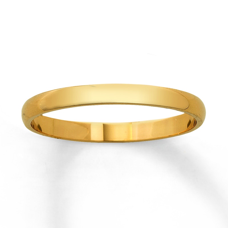 Main Image 1 of Women's Wedding Band 10K Yellow Gold 2mm - Size 7