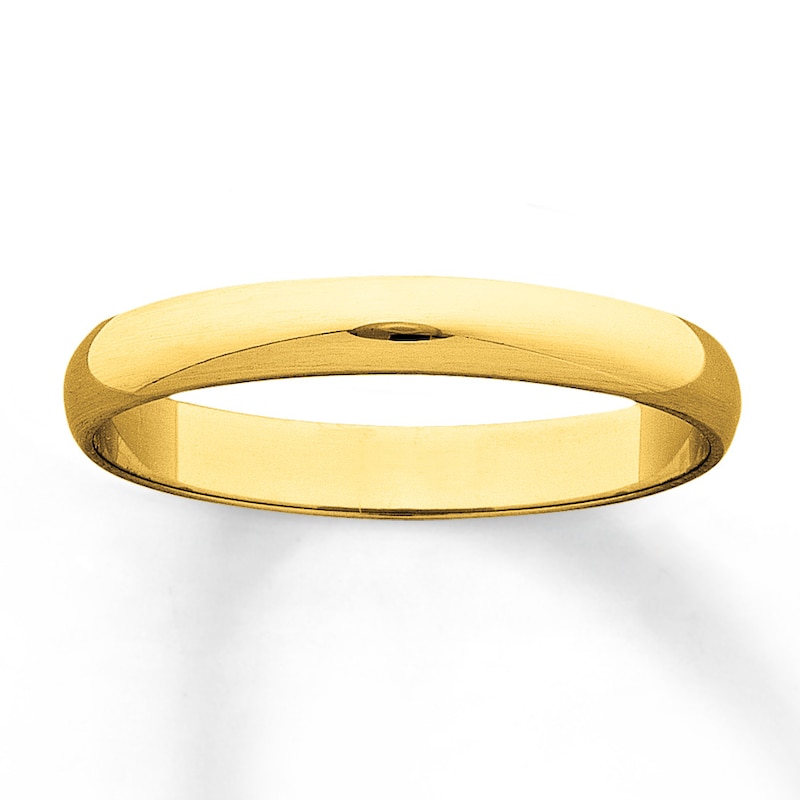 Main Image 1 of Men's Wedding Band 10K Yellow Gold 3mm - Size 10