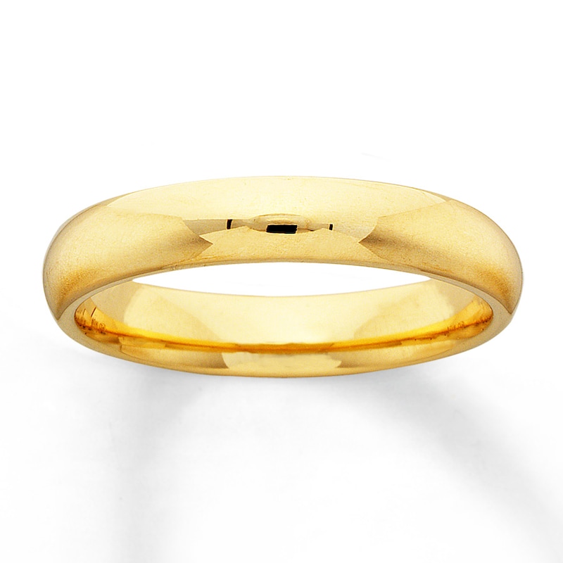 Main Image 1 of Men's Wedding Band 10K Yellow Gold 4mm - Size 12
