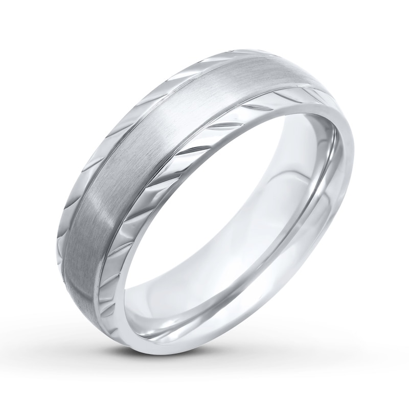 Men's Wedding Band Stainless Steel 7mm