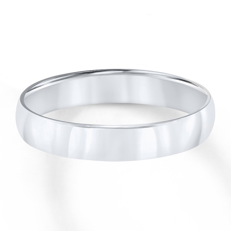 Main Image 1 of Wedding Band 10K White Gold 4mm
