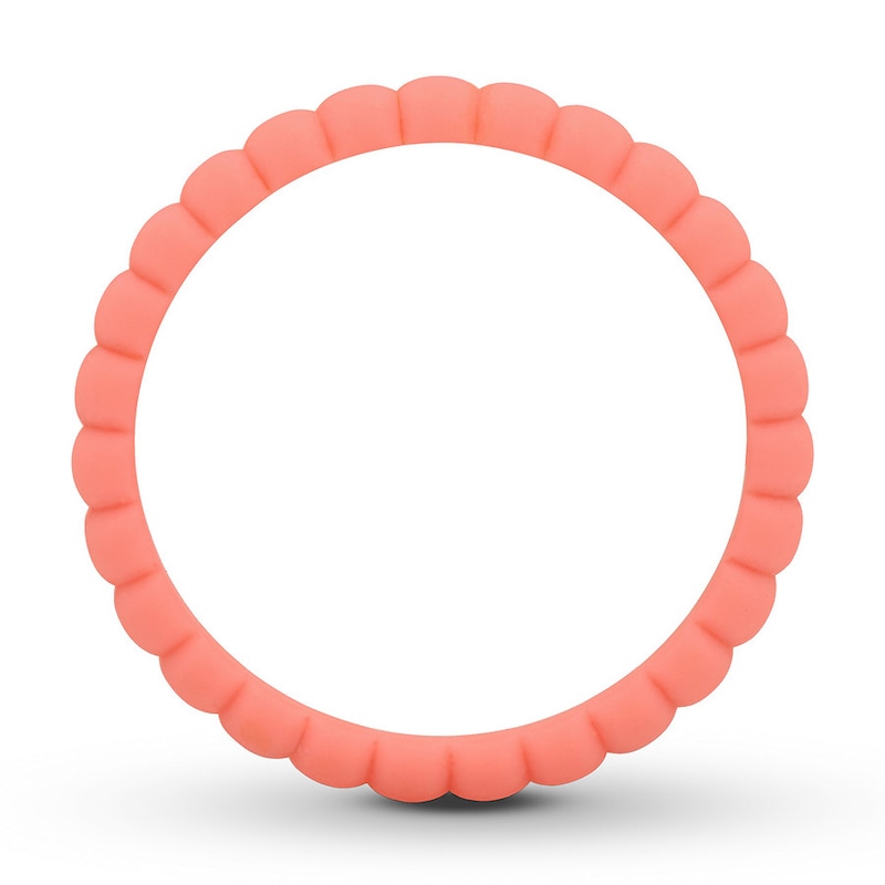 Peach Silicone Women's Wedding Band