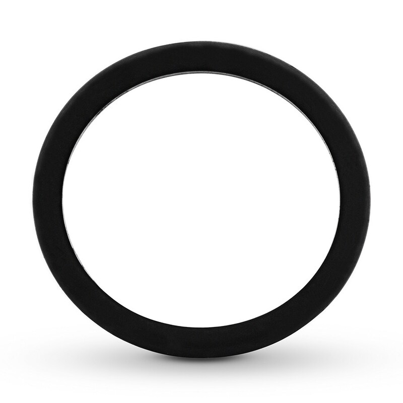 Black Silicone Women's Wedding Band