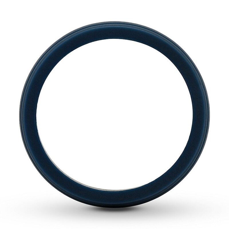 Blue Silicone Men's Wedding Band