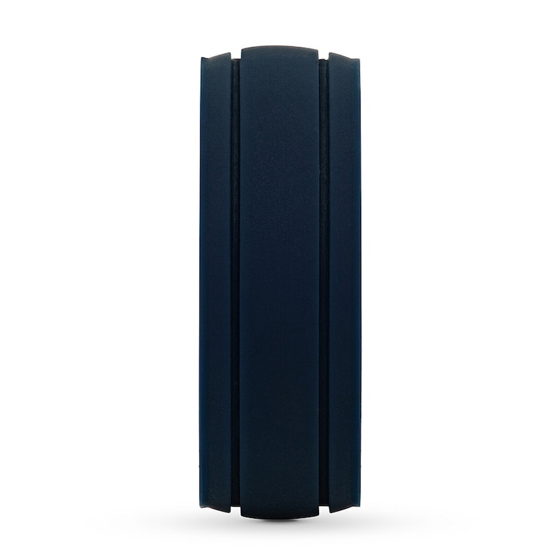 Blue Silicone Men's Wedding Band